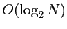 $O(\log_2{N})$