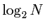 $\log_2{N}$